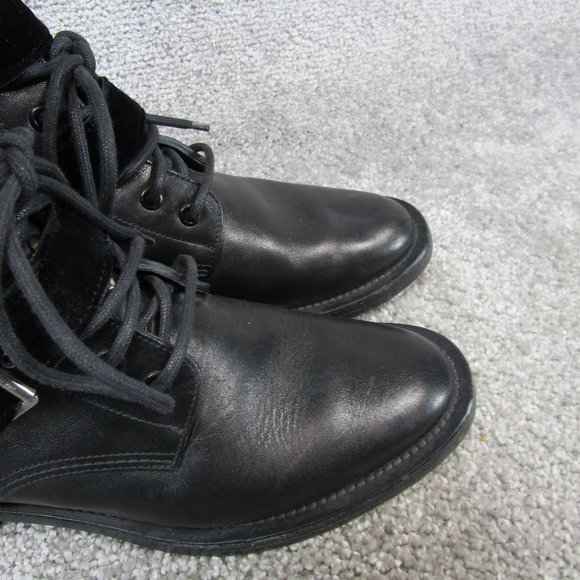 Saint Laurent Booties Womens Size 38.5 Eu 8 Us Western Ankle Black Leather Studd - Picture 2 of 13
